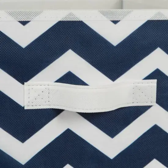 DII® 11" Nonwoven Polyester Chevron Storage Cubes, 2ct. Nautical Blue {4}