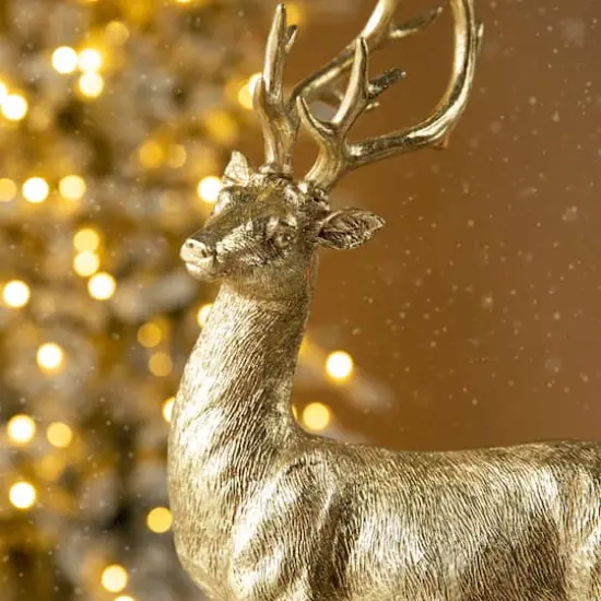 Glitzhome&reg; 16.25" Standing Reindeer Table D&eacute;cor {5}