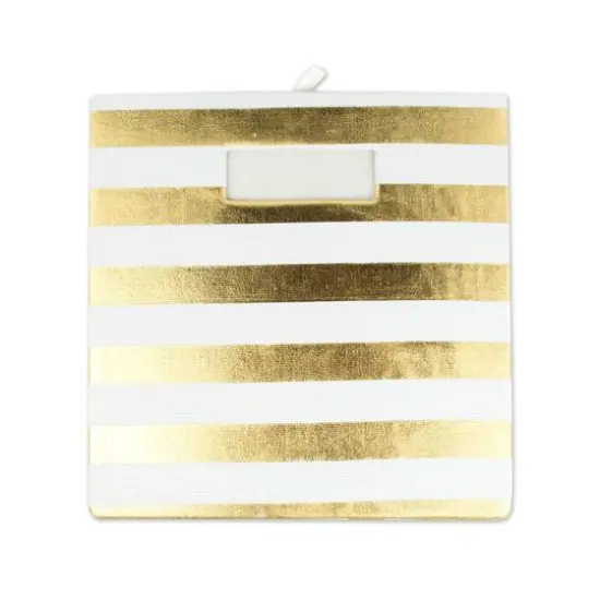 DII&reg; Striped Square Storage Cube Gold {7}