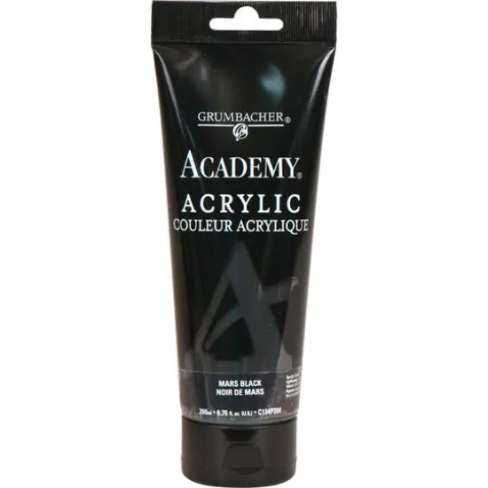 Grumbacher&reg; Academy&reg; Acrylic Paint, 200mL Mars Black {1}