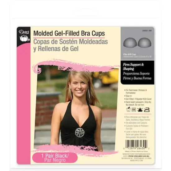 Dritz&reg; Black A/B Molded Gel-Filled Bra Cups {1}