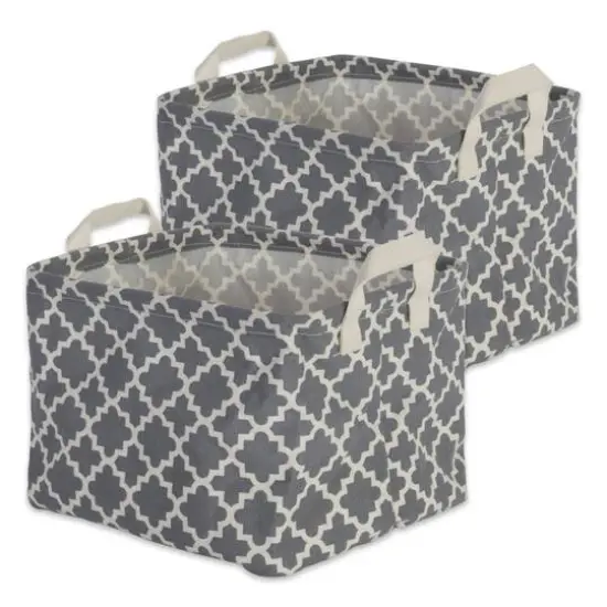 DII&reg; Gray Lattice Laundry Bins, 2ct. {1}