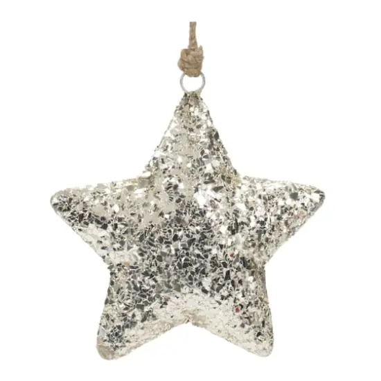 6.5" Mosaic Metal Star Ornament Set {1}
