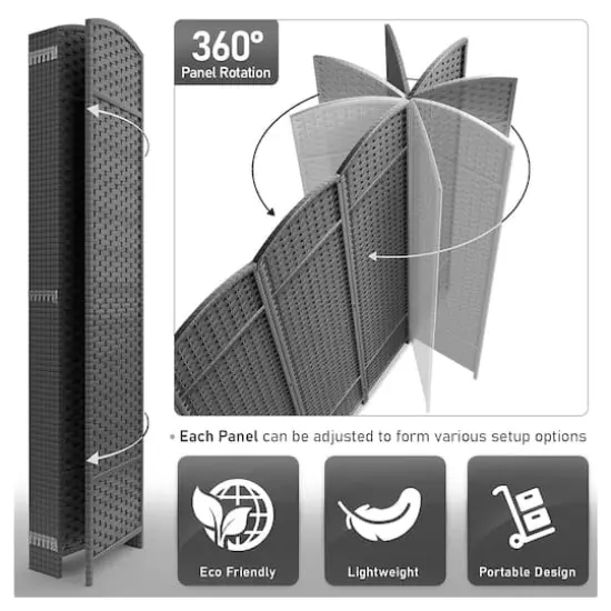 Sorbus Folding Divider Panel Gray {4}