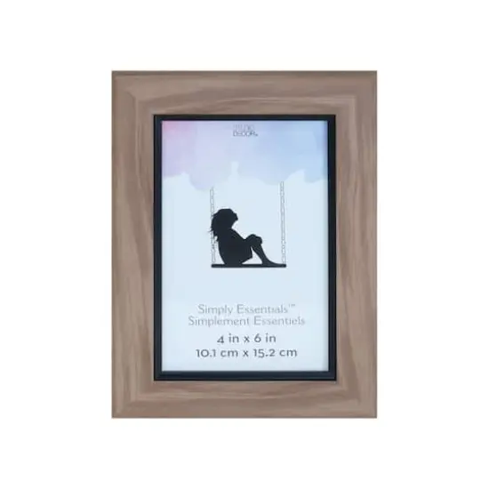 Simply Essentials&trade; 4" x 6" Brown with Black Edge Frame by Studio D&eacute;cor&reg; {1}