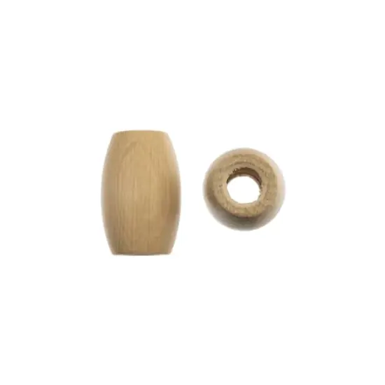 22mm Cream Oval Wood Beads, 6ct. by Loops & Threads&reg; {3}