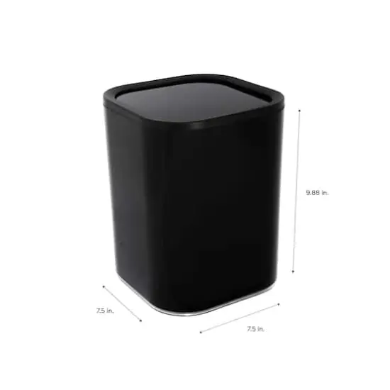 Bath Bliss Black Acrylic 8L Waste Bin {5}