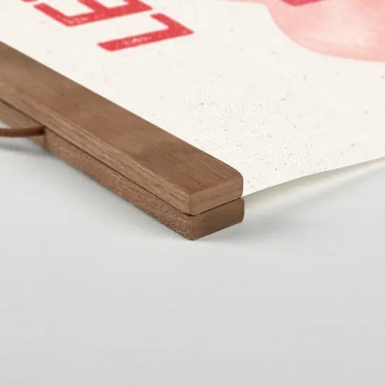 Lets Fall In Love Linen Teak Hanging Canvas Wall Art {3}