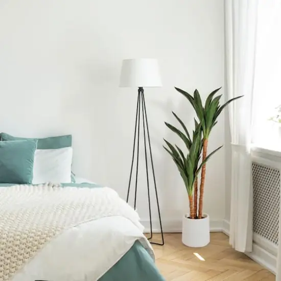 American Art Decor 48" Artificial Yuca Plant in a White Pot {4}