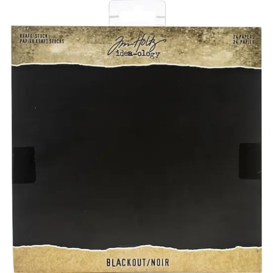 Idea-Ology Blackout Kraft Stock Cardstock Pad,8" x 8" {1}