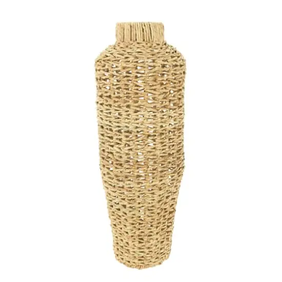 Hello Honey&reg; 30" Handwoven Water Hyacinth & Rattan Floor Vase {3}
