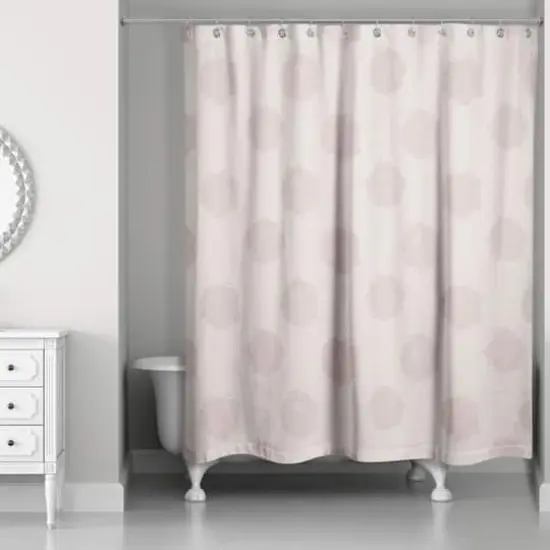 Polka Dots Shower Curtain Pink/White {3}