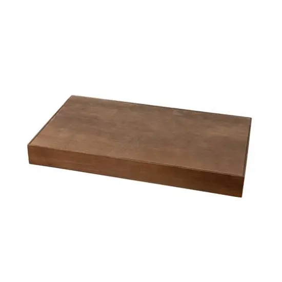 Glitzhome&reg; Rectangle Rubber Wood Abstract Trays Set {8}