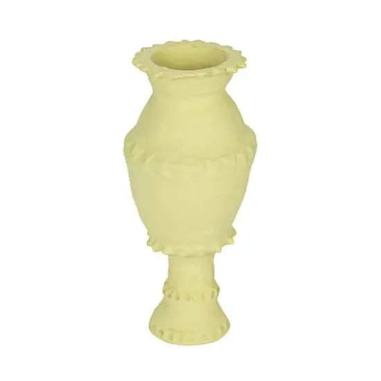 Hello Honey&reg; 17" Mint Handmade Paper Mache Vase with Embossed & Debossed Design {1}