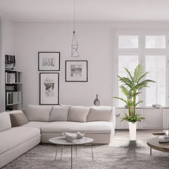 6ft. Artificial Areca Palm Tree in White Decorative Pot {4}