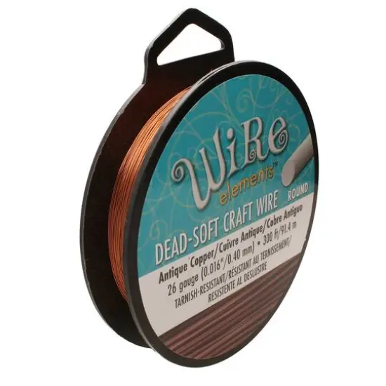 The Beadsmith&reg; Wire Elements&trade; 26 Gauge Tarnish Resistant Soft Temper Wire, 300ft. Vintage Bronze {2}