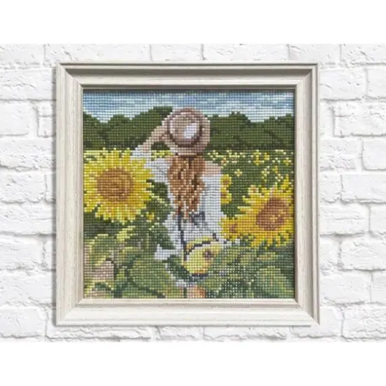 Crafting Spark Girl in Sunflower Field Diamond Painting Kit {1}