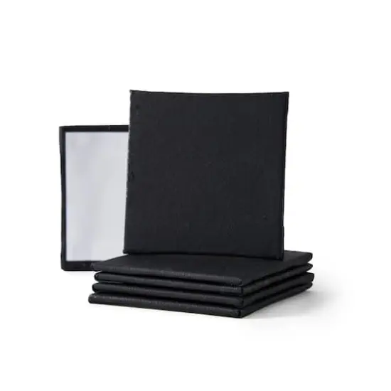 6 Pack 3" x 3"&nbsp;Mini Canvas Panels by Artist's Loft&trade; Necessities&trade; Black {1}