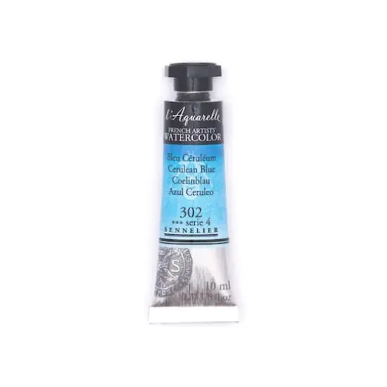 Sennelier French Artists' Watercolor, 10mL 302 Cerulean Blue S4 {1}