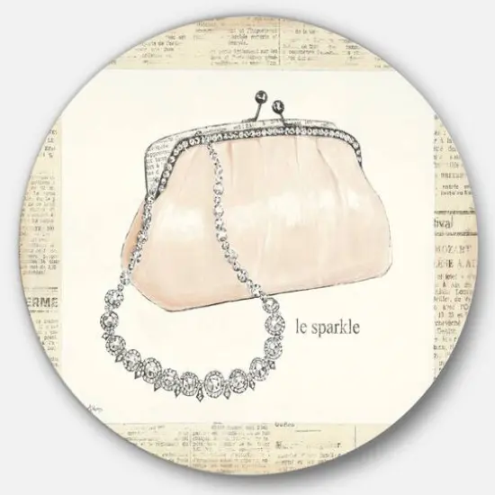 Designart - Chic Galm Closet II - Glam Metal Circle Wall Art {2}