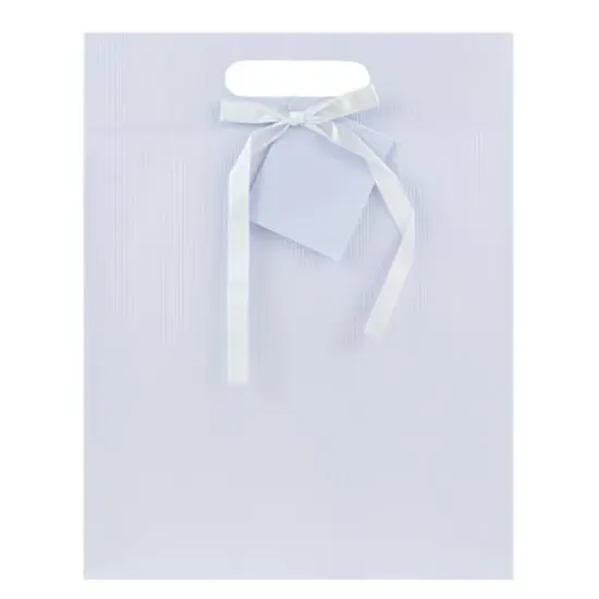 JAM Paper Medium Light Blue Pinstripe Gift Bags, 3ct. {4}