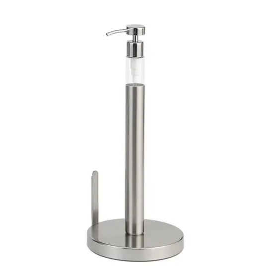 SunnyPoint Paper Towel Holder With Pump Head Satin Nickel {1}