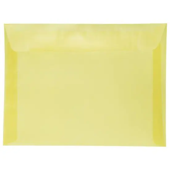 JAM Paper 9" x 12" Booklet Vellum Envelopes, 25ct. Primary Yellow {1}