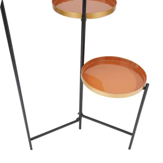 Orange Iron Modern Plantstand, 32" x 22" x 18" {5}