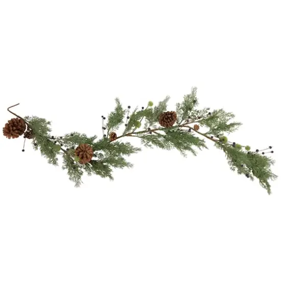 5ft. Pine & Blueberry with Pinecones Christmas Garland {1}
