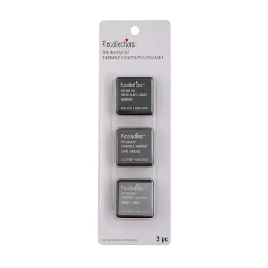 Dye Ink Pad Set by Recollections&trade; Graphite/Slate/Smoke {1}