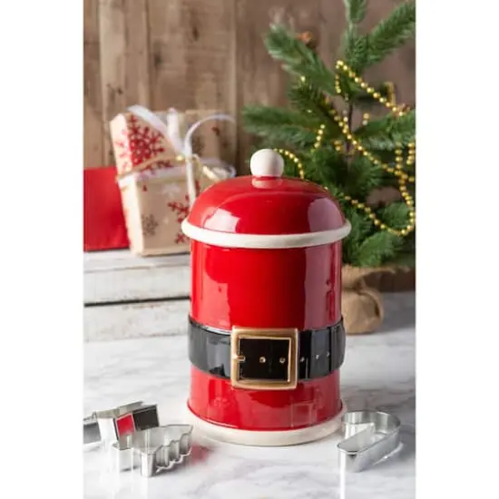 DII&reg; 10" Santa Belt Pet Treat Canister {5}