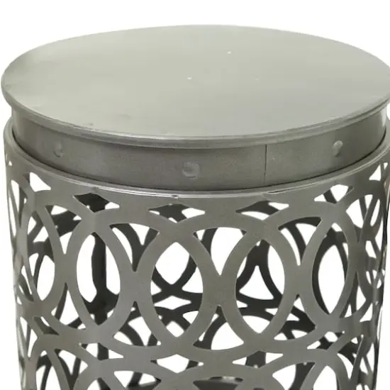 Multi Colored Metal Contemporary Accent Table, Set of 3" Set of 3" 23", 19", 15" {5}