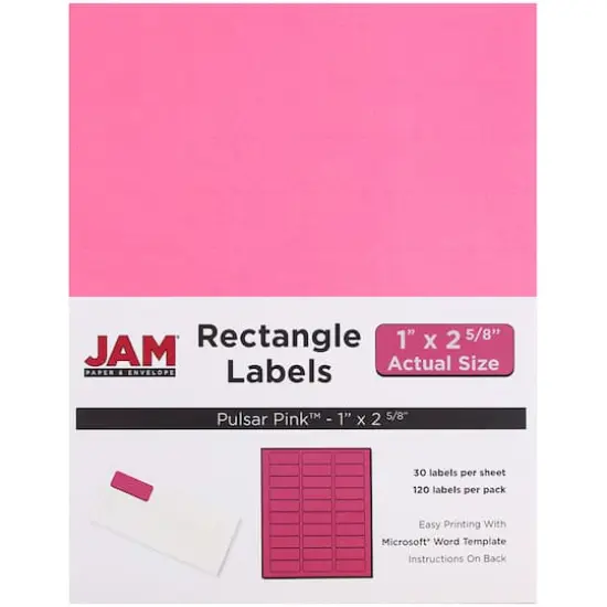 JAM Paper Fuchsia Pink Mailing Address Label Combo Set {3}