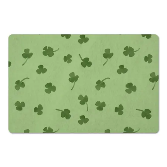 Dainty Shamrock Pattern 18" x 27" Floor Mat {1}