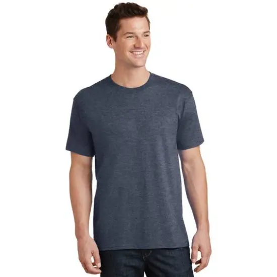 Port & Company&reg; Core Cotton Tall Men's Tee Heather Navy {1}
