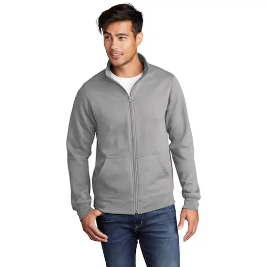 Port & Company® Core Fleece Cadet Full-Zip Adult Unisex Sweatshirt Athletic Heather {4}