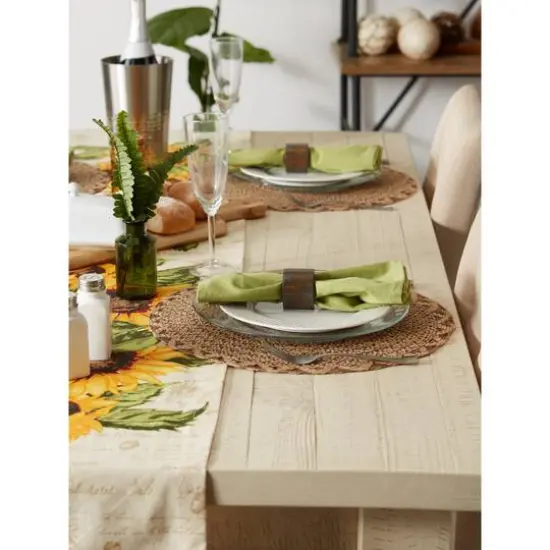 DII&reg; 15" Round Natural Lattice Woven Placemat Set, 6ct. {7}