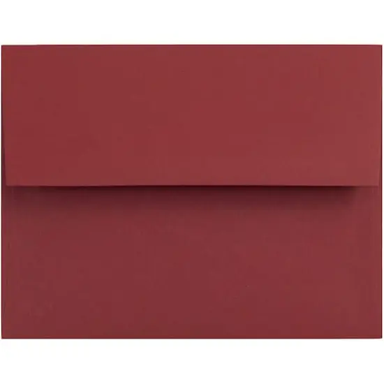 JAM Paper 4.375" x 5.75" Premium Invitation Envelopes, 50ct. Dark Red {1}
