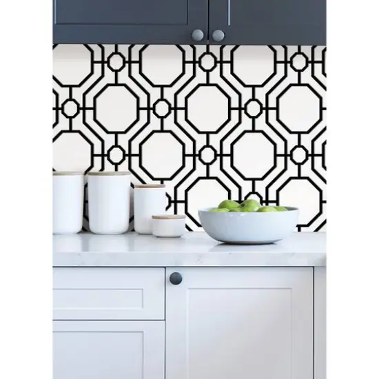 InHome Crawford Black & White Peel & Stick Wallpaper {5}
