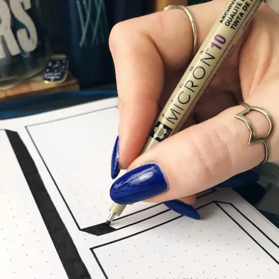 Pigma&reg; Micron&trade; Fine Line Black 3 Piece Pen Set {6}