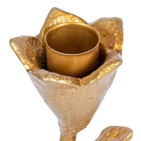 Hello Honey&reg; Gold 10.5" Single Taper Metal Candelabra {6}