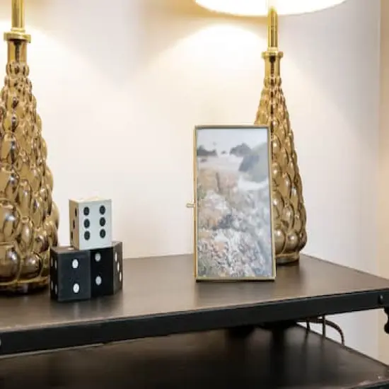 Hello Honey&reg; Gold Brass & Glass 5" x 7" Photo Frame {3}