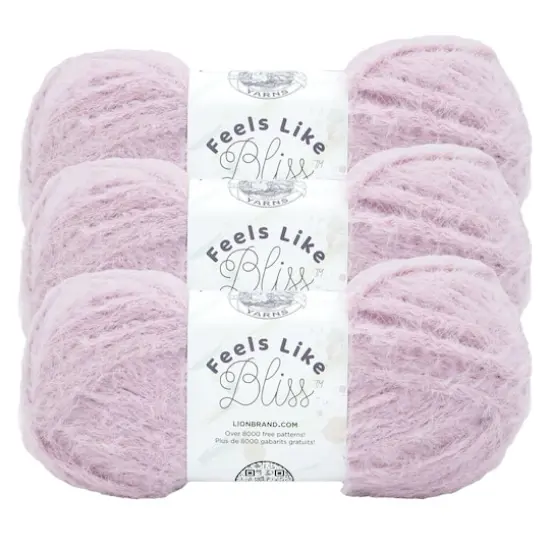 3 Pack Lion Brand&reg; Feels Like Bliss Yarn Lavender {1}