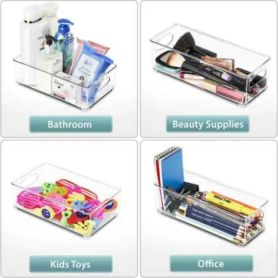 Sorbus Clear Stackable Kitchen & Fridge Storage Organizer Set {4}