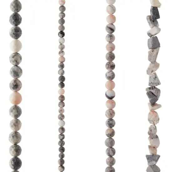 Matte Pink Zebra Stone Beads Value Pack by Bead Landing&trade; {1}