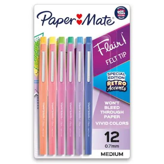 Paper Mate&reg; Flair&reg; Retro Accents&trade; 12 Color Felt Tip Pen Set {1}