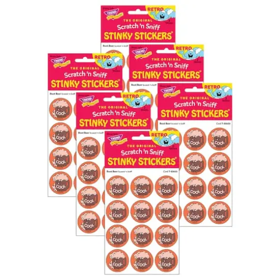 TREND Enterprises&reg; Cool Root Beer Scented Stickers, 6 Packs of 24 {1}
