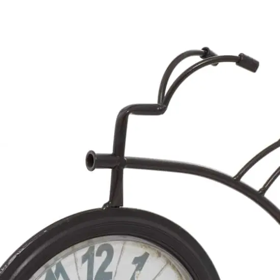 13" Brown Metal Penny-Farthing Clock {3}