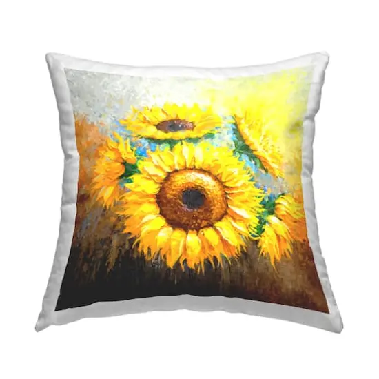 Stupell Industries Vivid Yellow Sunflower Arrangement Decorative Printed Throw Pillow {1}