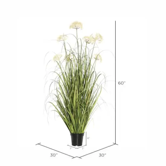 5ft. Potted Artificial Green Dandelion Grass {5}